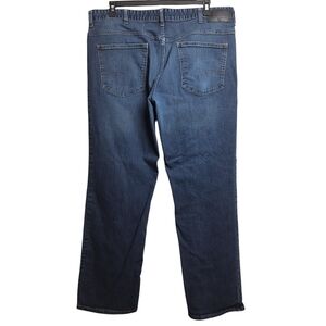 Calvin Klein Jeans Mens 40x31 Blue Stretch Straight Leg Distressed